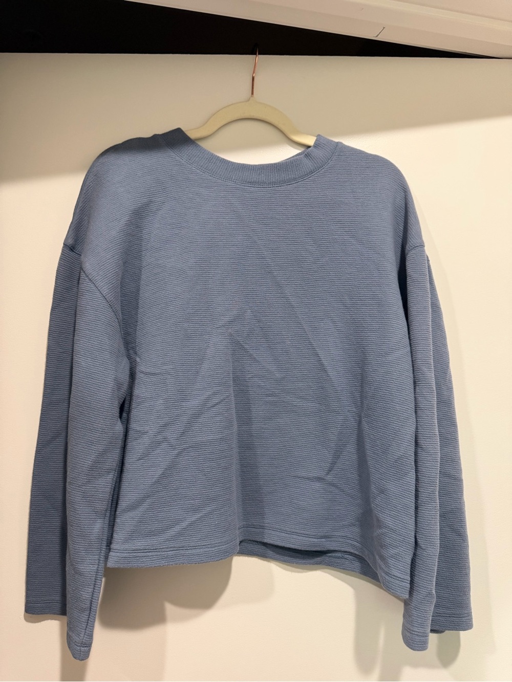 a new day Light Blue Long Sleeve Crewneck Top